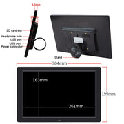 DPF-1201 12 inch 1280x800 Resolution Wall Mounted Advertising Machine LCD Electronic Photo Frame, Plug:UK Plug(Black)