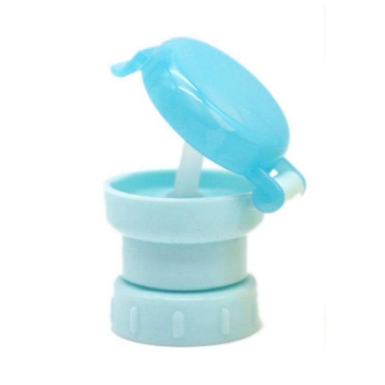 Children Portable Bottled Drinks Anti-overflow Anti-squash Replacement Straw Cap(Blue)