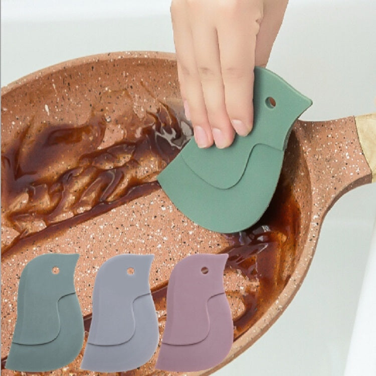 4 PCS Penguin Shape Soft Scraper Kitchen Baking Gadget(Grey)