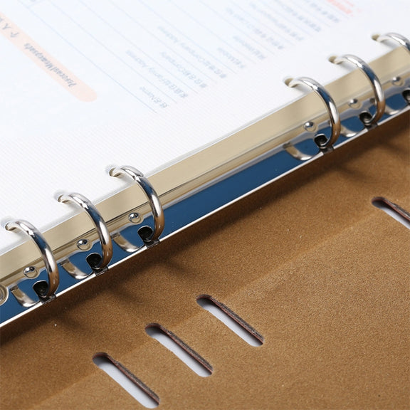 Business Notepad Loose Leaf Replaceable Inner Notebook Thickened Diary Book, Color:A5 Black