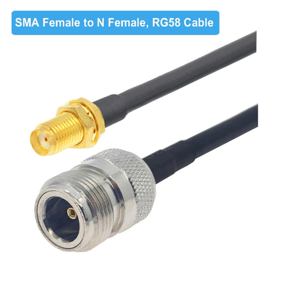 SMA Female to N Female RG58 Coaxial Adapter Cable, Cable Length:10m