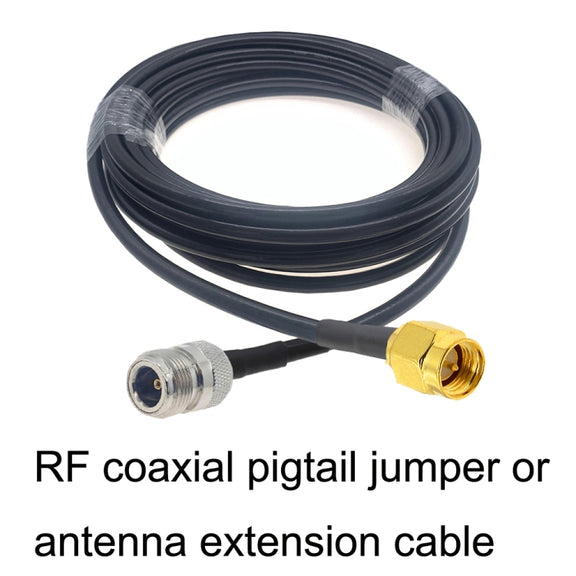 SMA Male to N Female RG58 Coaxial Adapter Cable, Cable Length:10m