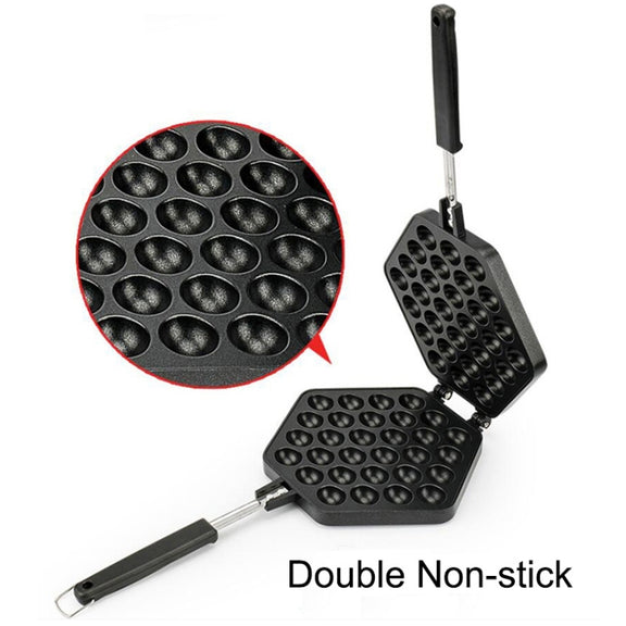 Household Non-stick Bakeware Mold QQ Egg Baking Tray(Black)