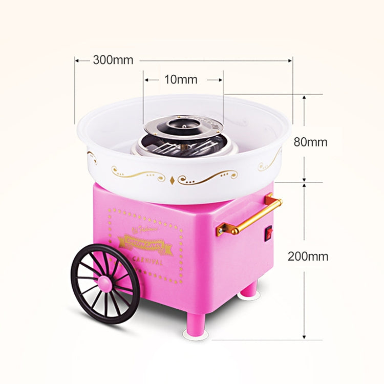 Retro Trolley Mini Cotton Candy Machine, Specification:U.S. Regulations 110 V(Red)