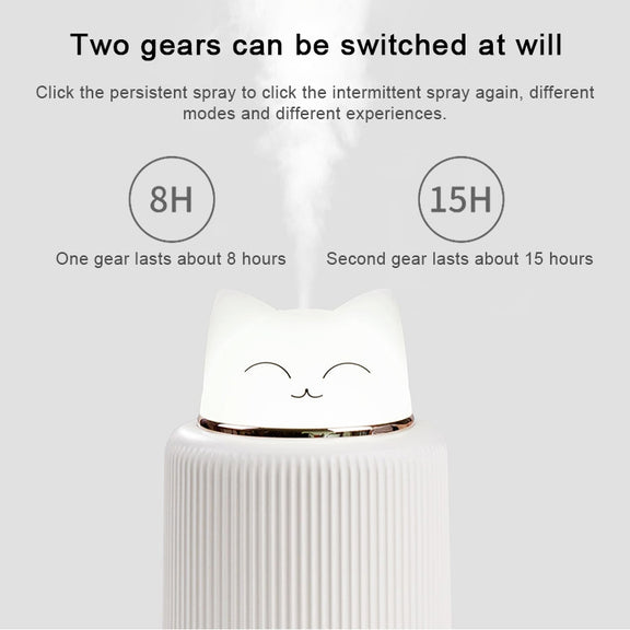 Light Pet Humidifier USB Night Light Home Bedside Lamp Sleep Mute Energy-saving Lamp(Pink Rabbit)