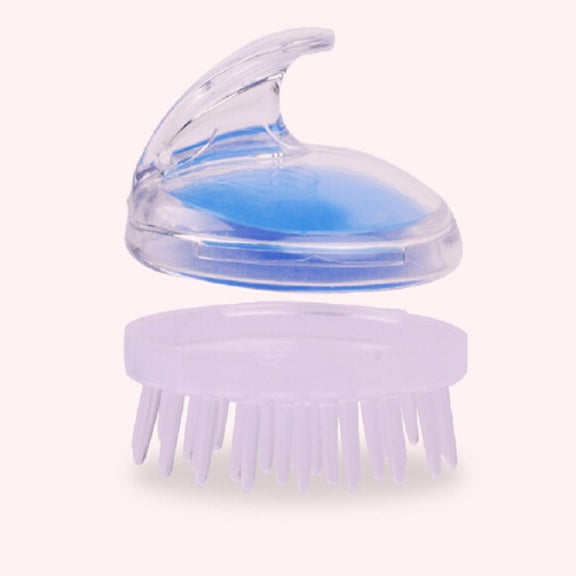 Household Head Hand-held Silicone PVC Massage Brush(Green)