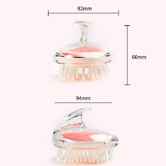 5pcs Household Head Hand-held Silicone PVC Massage Brush(Red)