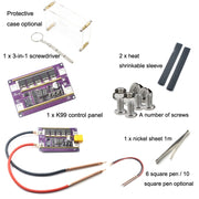 Model Airplane Battery Version 12V Digital Display DIY Battery Spot Welding Machine Pen Control, Style:10 Square Pen With Case