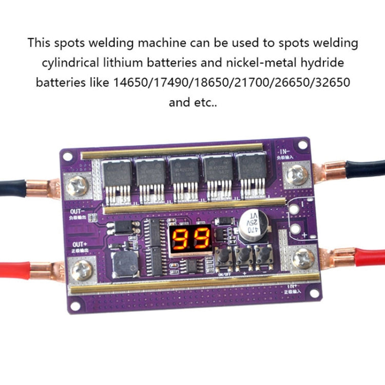 Lead-Acid Battery Version 12V Digital Display DIY Battery Spot Welding Machine Pen Control, Style:10 Square Pen With Case
