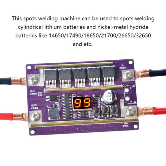 Lead-Acid Battery Version 12V Digital Display DIY Battery Spot Welding Machine Pen Control, Style:10 Square Pen With Case
