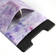 Marble Pattern Road Stretch Phone Back Plastic Card Holder Sticky Phone Clip(Purple  )
