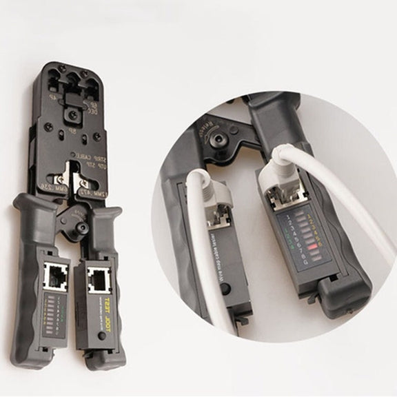 Multifunctional 4P8P6P Three-purpose Tester Ratchet Type Network Tool Squeeze Crimping Wire Network Pliers