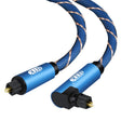 EMK 90 Degree Swivel Adjustable Right Angled 360 Degrees Rotatable Plug Nylon Woven Mesh Optical Audio Cable, Cable Length:2m(Blue) - Audio Optical Cables by EMK | Online Shopping South Africa | PMC TechLife | Buy Now Pay Later Mobicred