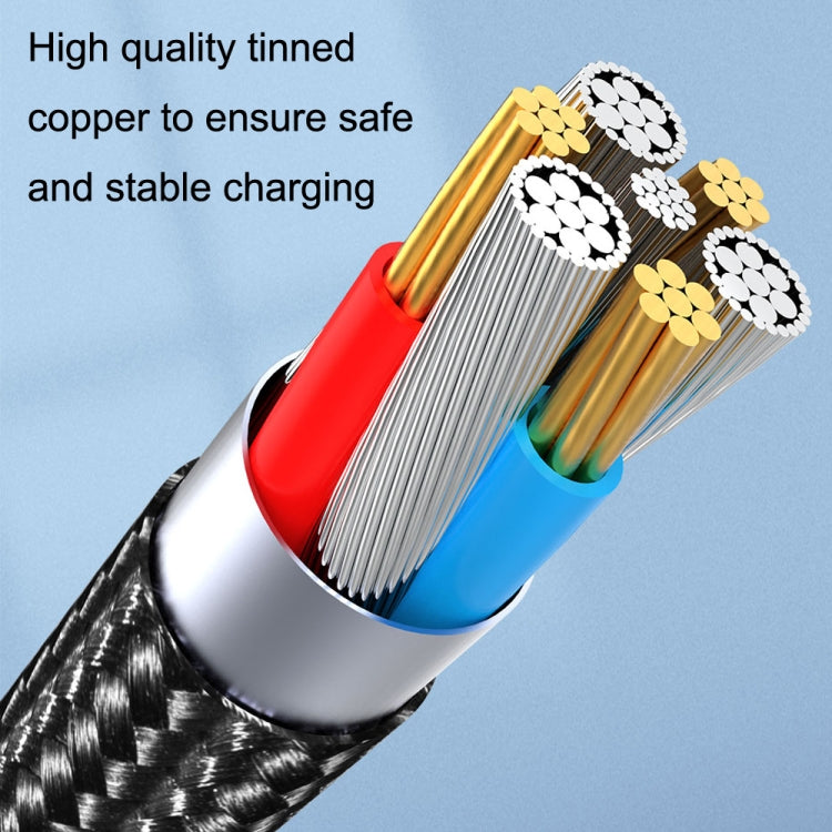 CC57 Micro USB Magnetic Interface Rotating Fast Charging Data Cable, Cable Length: 1m(Red)