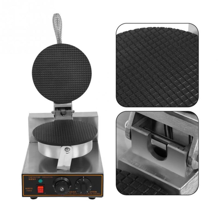 Electric Waffle Maker Egg Roll Maker DIY Ice Cream Cone Machine Crispy Omelet Machine, Plug Type:US Plug
