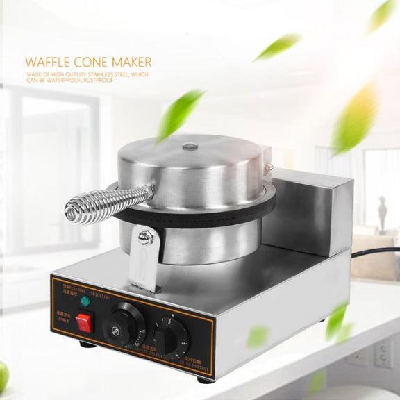 Electric Waffle Maker Egg Roll Maker DIY Ice Cream Cone Machine Crispy Omelet Machine, Plug Type:UK Plug