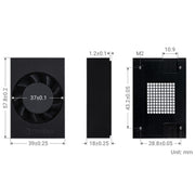 For Jetson Orin Waveshare 24076 Cooling Fan Speed Adjustable(Black)