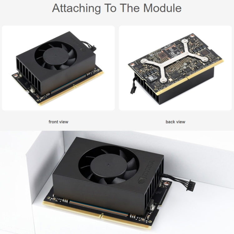 For Jetson Orin Waveshare 24076 Cooling Fan Speed Adjustable(Black)