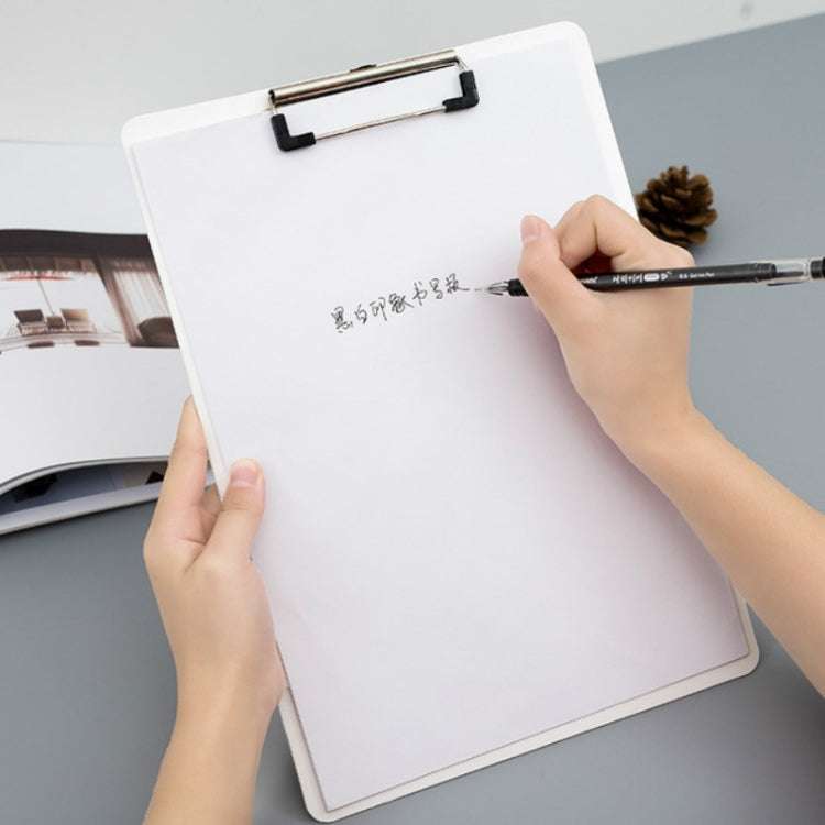 Simple File Board Folder Student Writing Board Paper Clip Restaurant Menu Folder(A6 Black)
