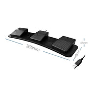 Pcsensor FS23 CF Foot Pedal Switch Keyboard Control Mouse Game Combo Pedal(Mechanical Sound)