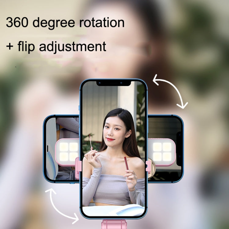 XT06S Live Beauty Bluetooth Tripod Selfie Stick(Pink)