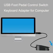 FS2017 Pcsensor USB Foot Pedal Control Switch Keyboard Adapter For Computer(Mute)