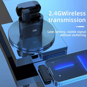 S13 Dual Microphone USB-C/Type-C Interface Wireless Lavalier Noise Canceling Microphone with Charging Case