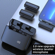 S13 One To Two Yellow Case USB-C/Type-C Interface Wireless Lavalier Noise Canceling Microphone with Charging Case