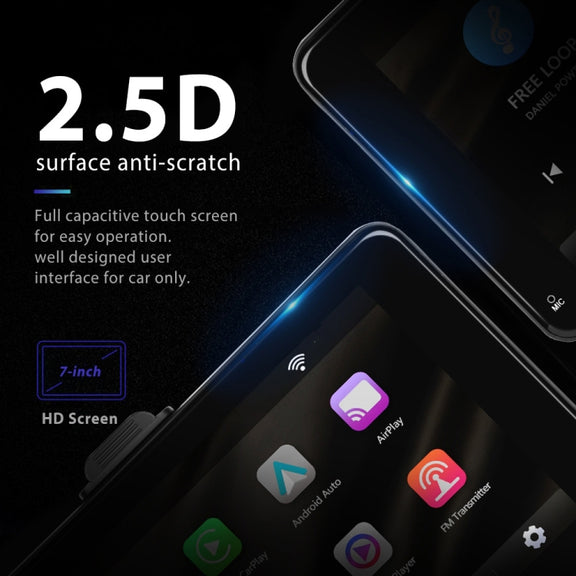 A3135 7 Inch HD Wired Smart Screen With Wireless CarPlay + Android Auto + Android With With 16G Memory Card