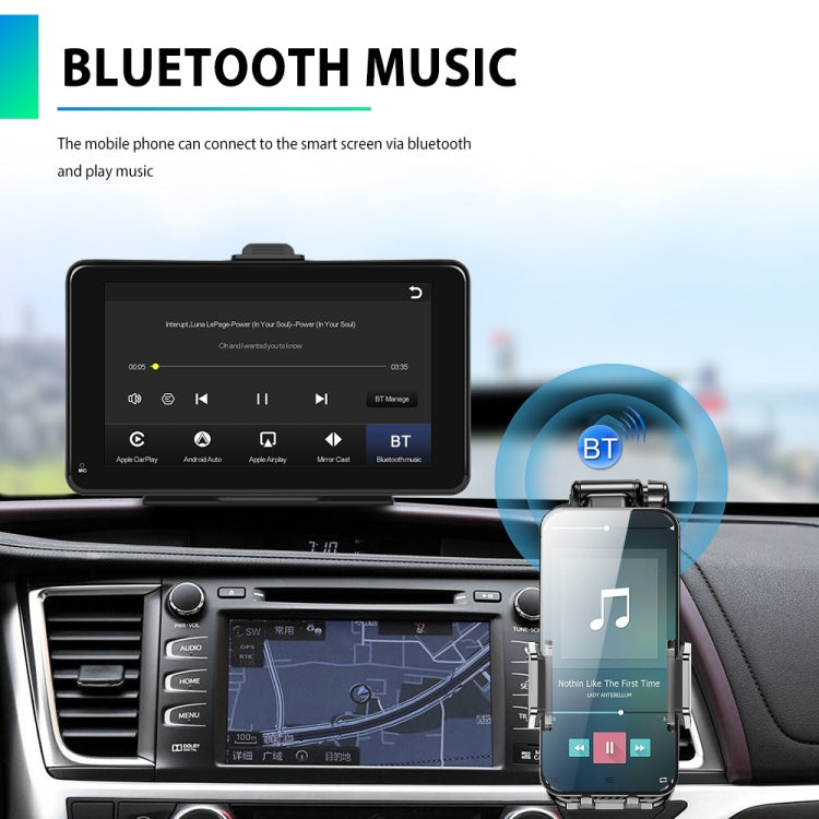 A3135 7 Inch HD Wired Smart Screen With Wireless CarPlay + Android Auto + Android With With 32G Memory Card