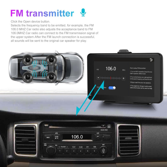 A3135 7 Inch HD Wired Smart Screen With Wireless CarPlay + Android Auto + Android With With 32G Memory Card