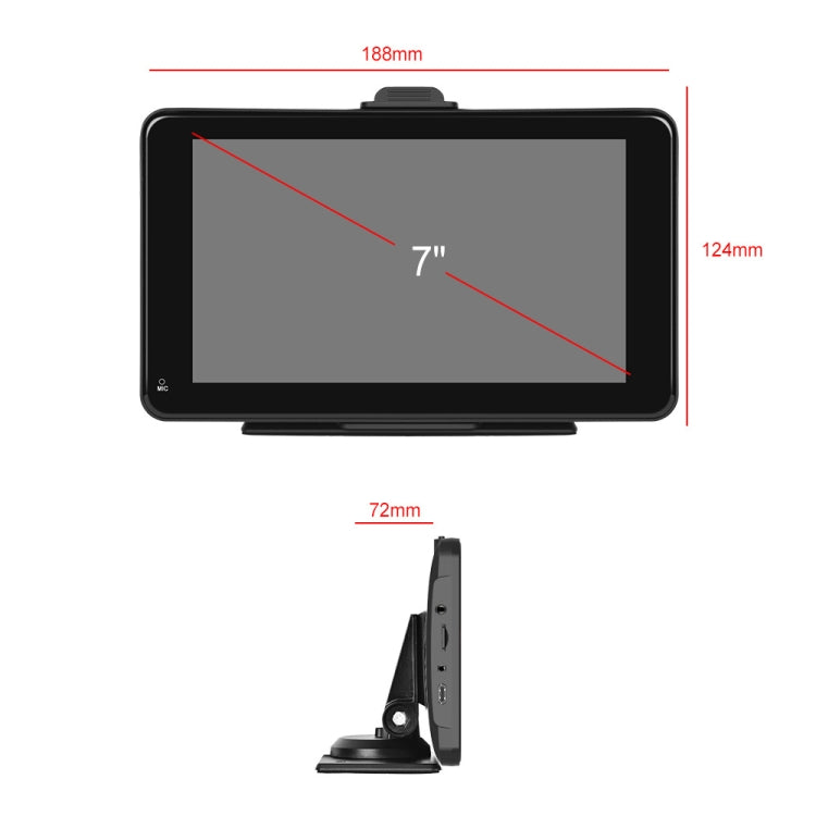 A3135 7 Inch HD Wired Smart Screen With Wireless CarPlay + Android Auto + Android With With 64G Memory Card