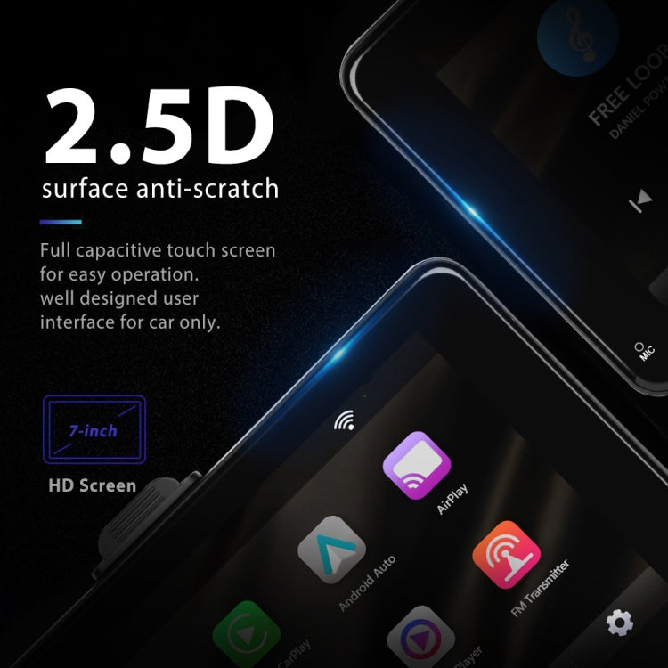 A3135 7 Inch HD Wired Smart Screen With Wireless CarPlay + Android Auto + Android With With 64G Memory Card