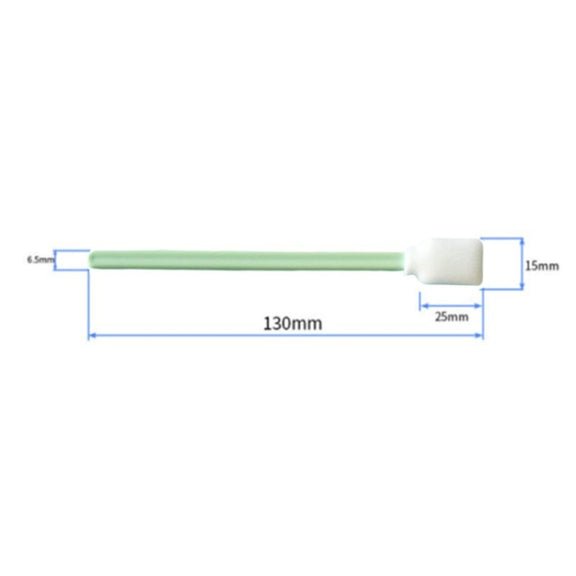 100 Sticks Inkjet Sponge Flat Head Cleaning Wipe Industrial Rod, Size:13cm(5 inch Small Wide Sponge Head)