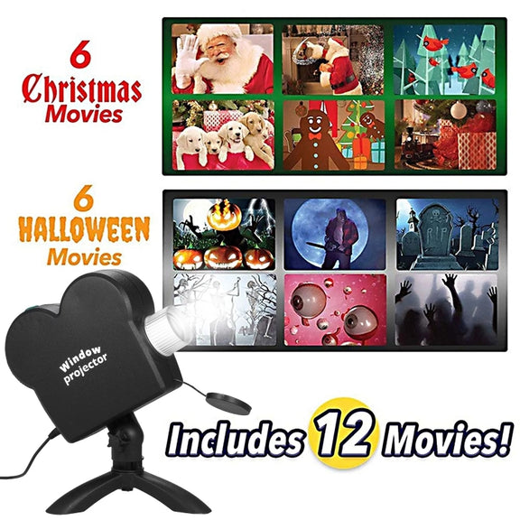 Christmas Halloween Laser Projector Mini Window Home Theater Projector, Plug Type:AU Plug