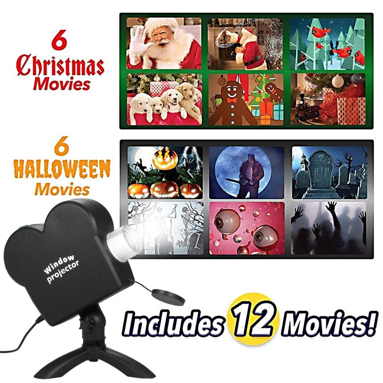 Christmas Halloween Laser Projector Mini Window Home Theater Projector, Plug Type:AU Plug
