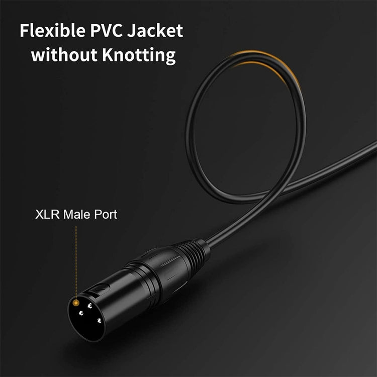 3.5mm To Caron Male Sound Card Microphone Audio Cable, Length:15m