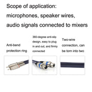 2RCA Male 2XLR Caron Female Speaker Audio Balance Cable, Length:5m