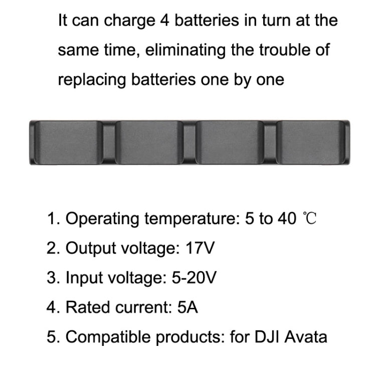 Original DJI Avata Charge Housekeeper 4 Batteries Charger