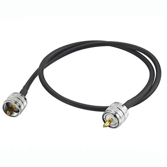 UHF Male To UHF Male RG58 Coaxial Adapter Cable, Cable Length:0.5m