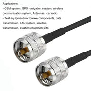 UHF Male To UHF Male RG58 Coaxial Adapter Cable, Cable Length:0.5m