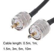 UHF Male To UHF Male RG58 Coaxial Adapter Cable, Cable Length:10m