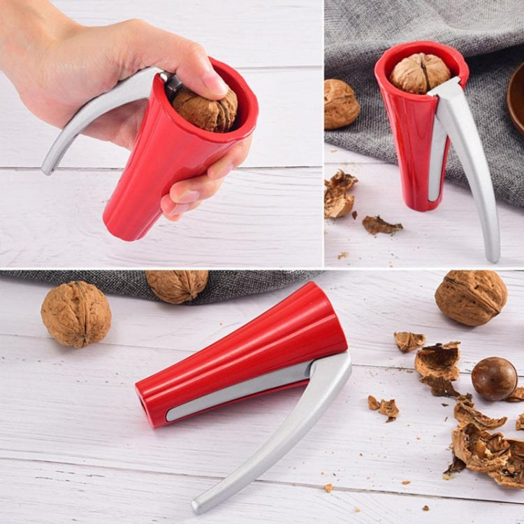 Zinc Alloy Funnel Shape Nut Nutcracker Sheller Walnut Opener Cutter Clamp Plier Kitchen Tools gadgets(Red)
