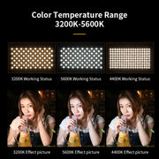 E900  55W  3000K-6500K Flat Panel Lights Live Broadcast Fill Light Knob Battery Model