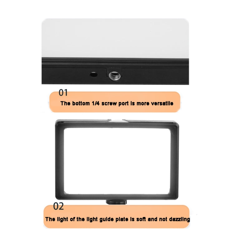 6 Inch 3200-5500K Three-color Temperature Photography Flat-panel Live Fill Light,Spec: 30cm Bracket