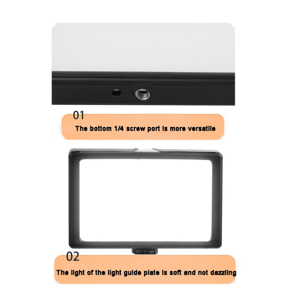 6 Inch 3200-5500K Three-color Temperature Photography Flat-panel Live Fill Light,Spec: 2.1m Bracket