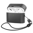 Wireless Earphone Protective Shell Leather Case Split Storage Box For Airpods Pro(Black) - For AirPods Pro by PMC TechLife | Online Shopping South Africa | PMC TechLife | Buy Now Pay Later Mobicred