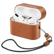 Wireless Earphone Protective Shell Leather Case Split Storage Box For Airpods Pro(Brown) - For AirPods Pro by PMC TechLife | Online Shopping South Africa | PMC TechLife | Buy Now Pay Later Mobicred