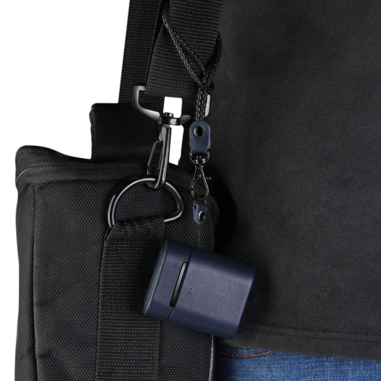 Wireless Earphone Protective Shell Leather Case Split Storage Box For Airpods Pro(Black)