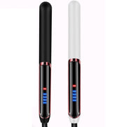 35W 2 In 1 Curling and Straightening Dual-use Electric Splin,Specification: AU Plug(Black)